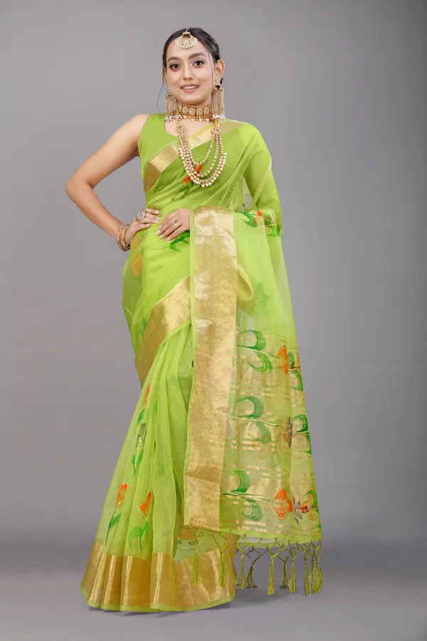 LIGHT_GREEN_WOVEN_WORK_ORGANZA_SAREE